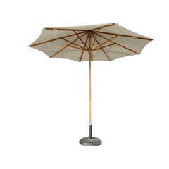 Padua 270cm Teak frame BEIGE fabric garden Umbrella — photo 4
