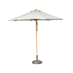 Padua 270cm Teak frame BEIGE fabric garden Umbrella — photo 6