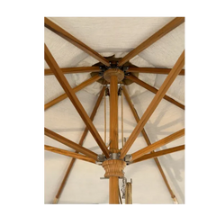 Padua 270cm Teak frame GREY fabric garden Umbrella — photo 9
