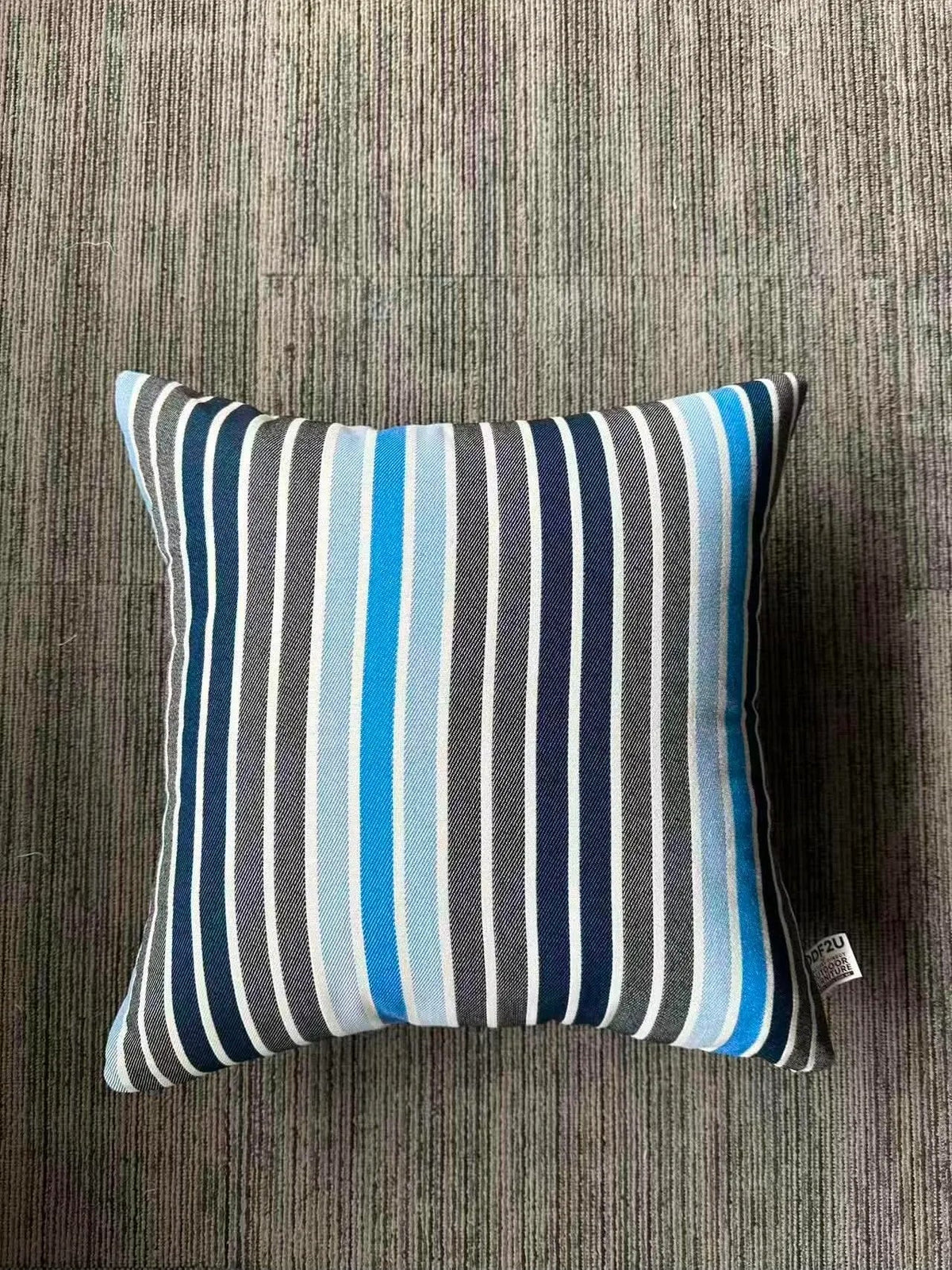 Midnight Striped Outdoor Cushion
