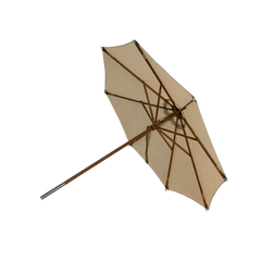 FLORENCE 300cm Beige fabric, Teak frame garden umbrella — photo 4