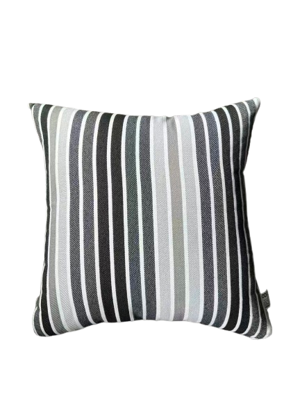 Charcoal Stripe Outdoor Cushion