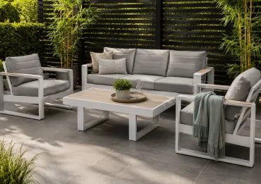 Maderia Sofa Set - White